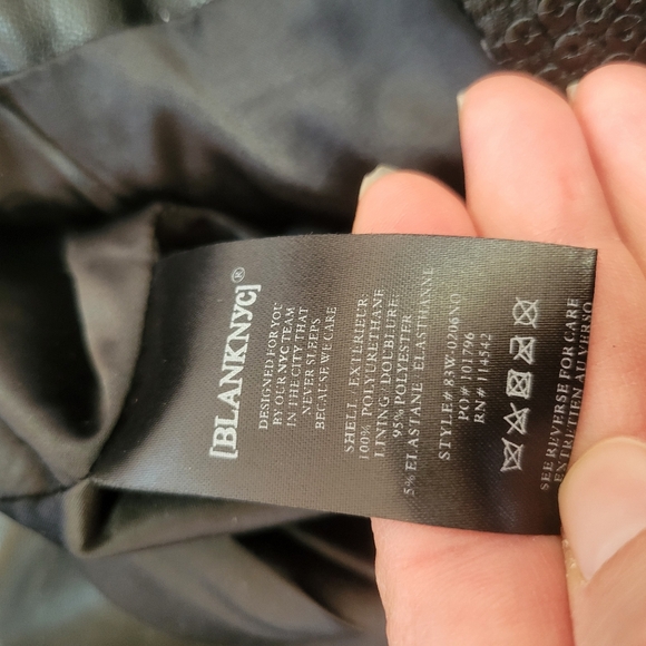 BlankNYC Black Vegan Leather Sequined Mini Skirt - Picture 5 of 5